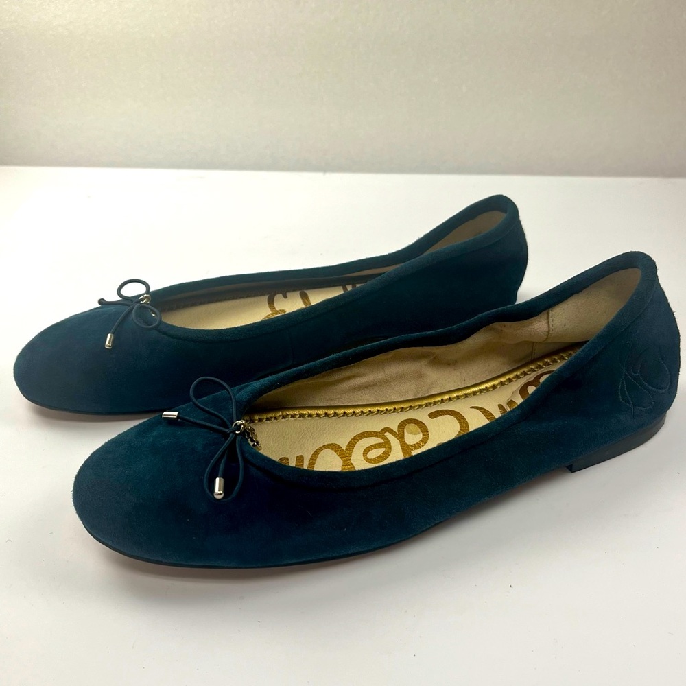 Sam Edelman green suede ballet flats Sz 9